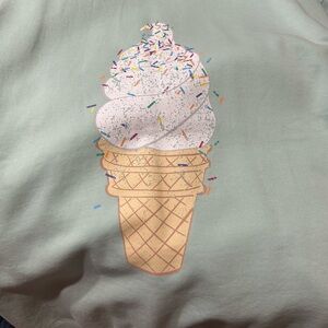 Ice Cream Graphic Adult Sweat Shirt Size XL